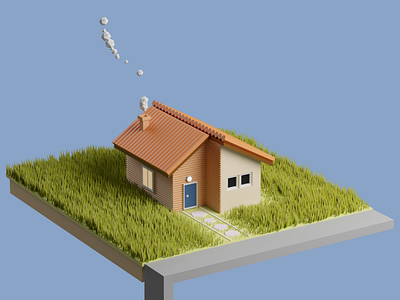 cute low poly house By Ahmed Jabnouni