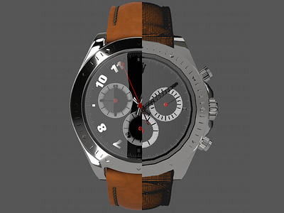 Simple Wrist Watch 3D Modeling By Ahmed Jabnouni