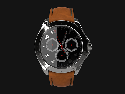 Simple Wrist Watch 3D Modeling - product design