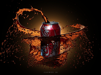 Creative Coca cola advertisement 3d 3d art 3d artist 3d modeling ahmed jabnouni coca cola design graphicdesign