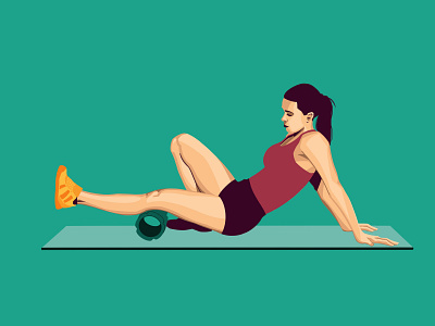 Foam Rolling Woman