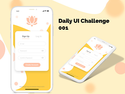 Daily UI 001 app daily 100 challenge dailyui design flat illustration ios minimal ui ux vector