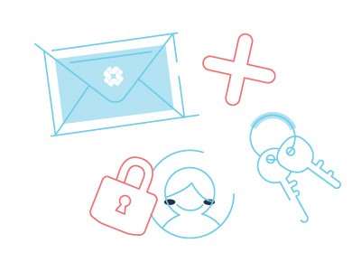 Open Account Illustration account add email icon illustration invite keys lock simple start user vector