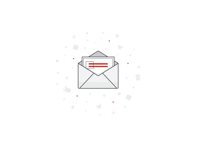 Invite email illustration invite mail