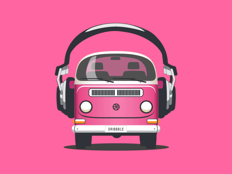 Dribbble Van animation car design dribbble gif graphics illustration motion pardo shux ui van