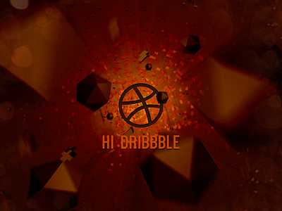 Hi Dribbble - Space Explosion 3d 4d ball big cinema fx lithuania lithuanian low poly polygon screen