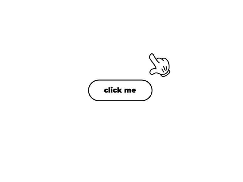 Click me action animation attention bouncy button cartoon character click finger gif hand illustration looping mickey mouse particles pointer pointing stroke thumb