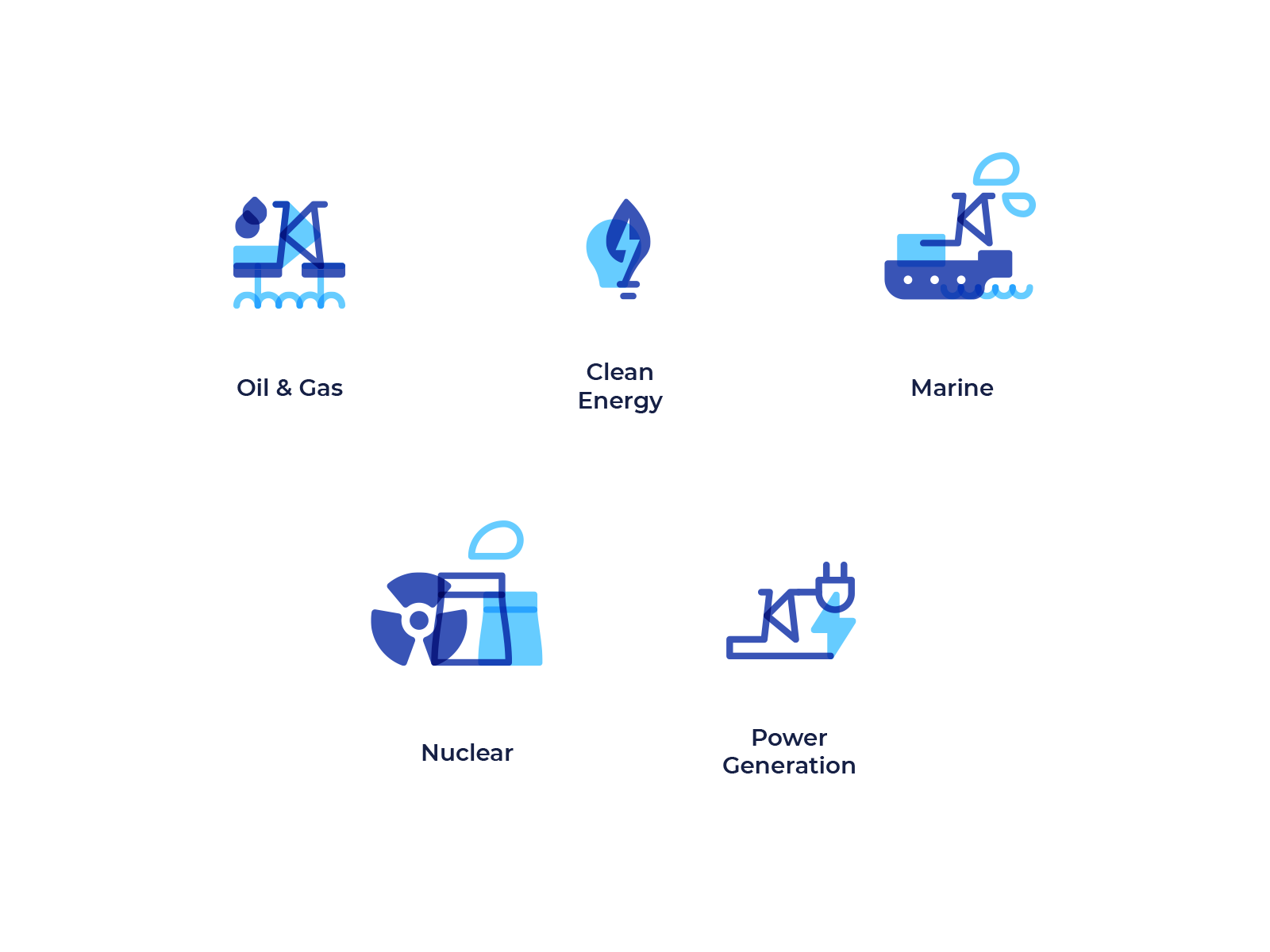 Energy Icons bolt bulb design energy flat generator green icon icons illustration leaf marine mine natural nuclear oil power ship water waves