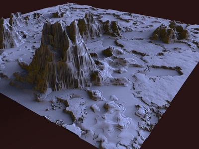 Barren Moonscape - 3D Landscape B 3d art concept art environment design render