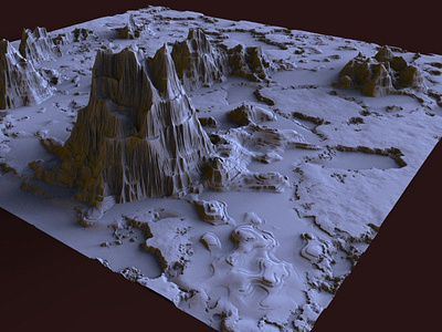 Barren Moonscape - 3D Landscape B