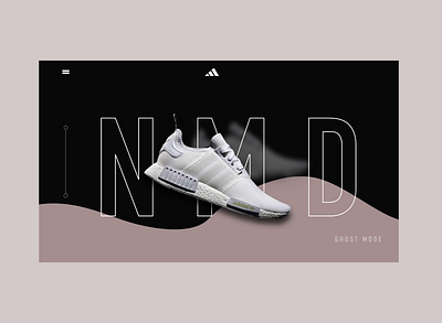 Adidas landing page design typography ui web