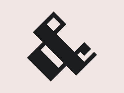 Geometric Ampersand 8 bit ampersand and per se and geometric hand lettering lettering square