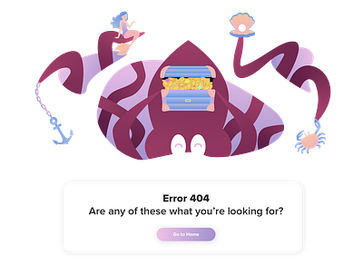 Illustration Week 4: Error 404 Octopus Style branding design flat design flat illustration illustration