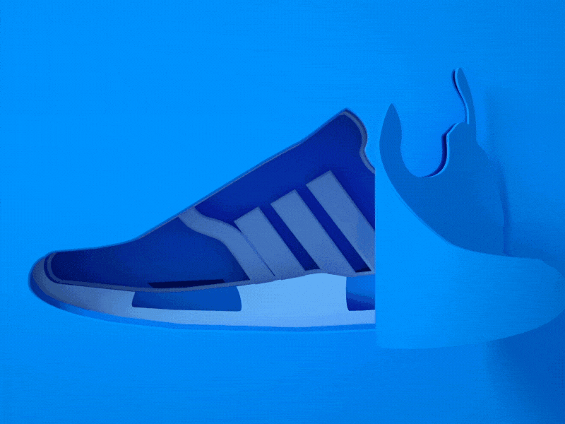 Animated Kicks | No.3 3d adidas animation c4d design kicks lasercut paper craft shoes sneakers vector