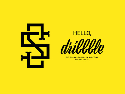 Hello, dribbble! art branding design dribbble invites icon lettering logo minimal typography vector website