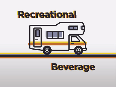 Recreational Beverage beer beer branding beer label beverage camper illustration recreation trailer vector