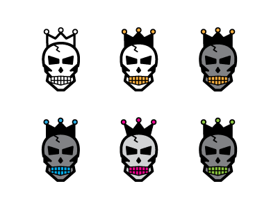 WIP producer collective icon V2 music king skull gold design illustration