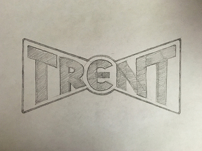 Trent Type Bow Tie badge bow tie lettering sketch type
