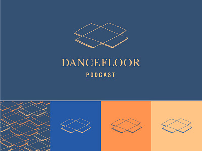 Dancefloor Podcast 1 baskerville blue cardboard compliments dance floor orange podcast sans serif serif