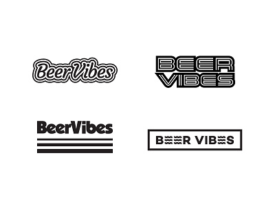 Beer Vibes beer brewing craft logo thick lines type vibes watermark waves