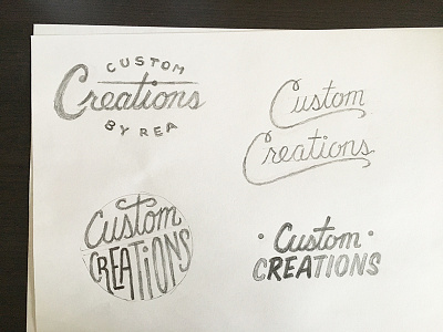 Custom Creations sketches brush lettering custom hand lettering lettering logo script sketches