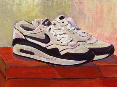 Nike Airmax 1 acrylic painting acrylic airmax nike paint primary sneaker