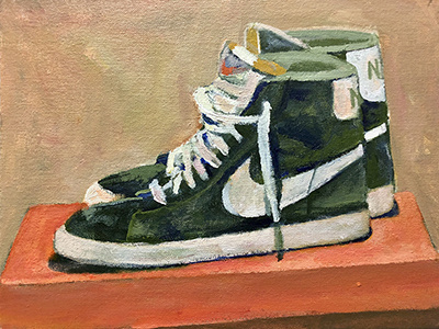 Nike Blazer acrylic painting