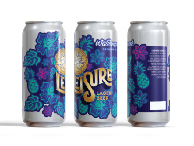 Leisure Lager Can Concept beer hawaiian leisure lettering packaging pattern