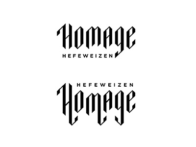 Homage Typography german homage lettering old english type word mark