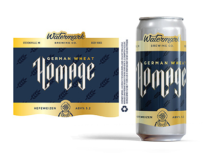 Homage Beer Can Concept beer craft german homage lettering type wheat