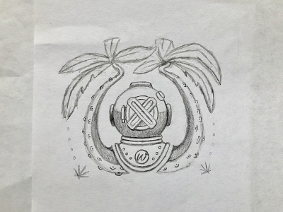 Diver logo sketch