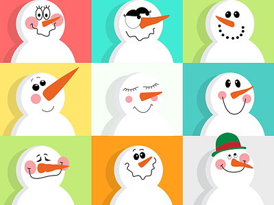 Snowman Emoticon Pack
