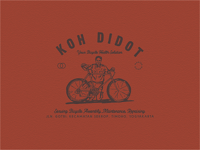 Illustration "KOH DIDOT" badgedesign bike branding cycle cycling cyclist design flat illustration illustration design logo vector