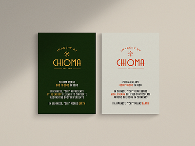 Imagery by Chioma branding visualidentity