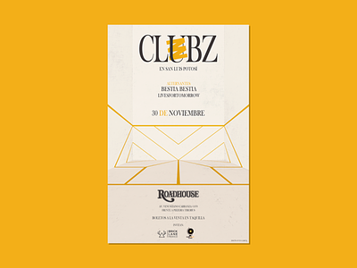 CLUBZ Print Design clubz design graphic design illustration mexico music poster print print design san luis potosi