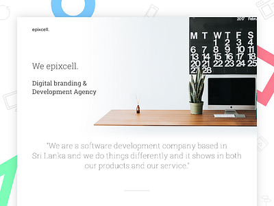 Epixcell Revamp / About us page ui ux web