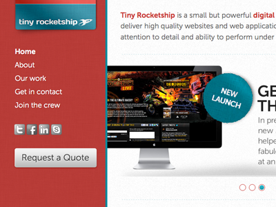 Tiny Rocketship Launches agency design launch web