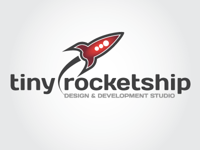 Tiny Rocketship Logo v2 variation