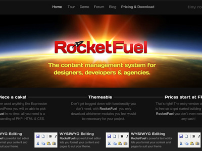 RocketFuel CMS product site
