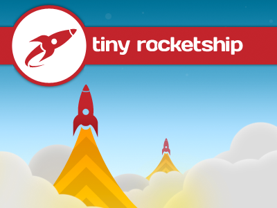 Tiny Rocketship design illustration web
