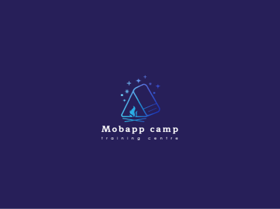 Mobapp camp logo branding camp coding logo design mobile