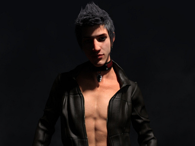 A goth -1 3d art 3d modeling character design portrait
