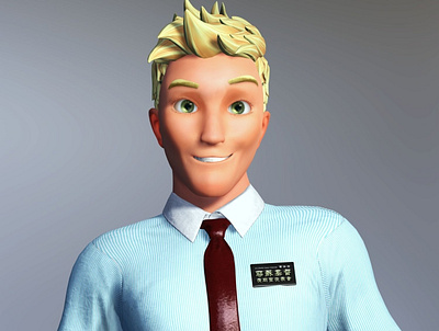 Elder Gary 3d art 3d modeling character design mormon