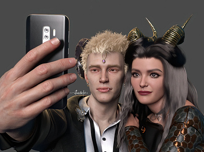 Selfie 3d art 3d modeling character design