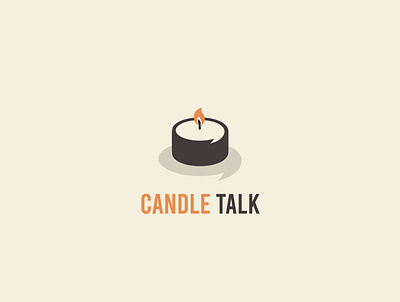 CandleTalk bubble talk candlelogo dual meaning logo social spa logo