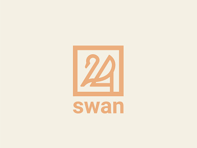 24 swan aniomal logo dual meaning logo swan logo