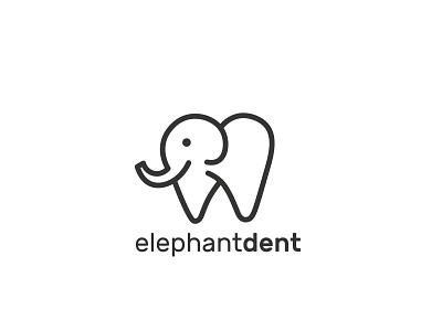 elephant dent animal business dualmeaninglogo elephant tooth