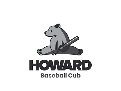 Howard County Cubs Baseball animal logo baseball bear cub cute logo designer logodesign nucleolus playfull logo
