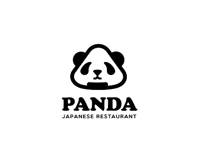 PANDA logo animal blackandwhite character dual meaninglogo food mascot nucleolus onigiri panda panda logo playful logo restaurant