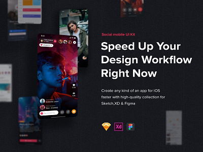 Jazam - Social mobile app UI Kit